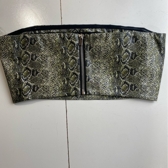 Mistress Rocks LosAngeles Green Snake Risk Jogger& Bandeau Top Matching Set S - Picture 6 of 16